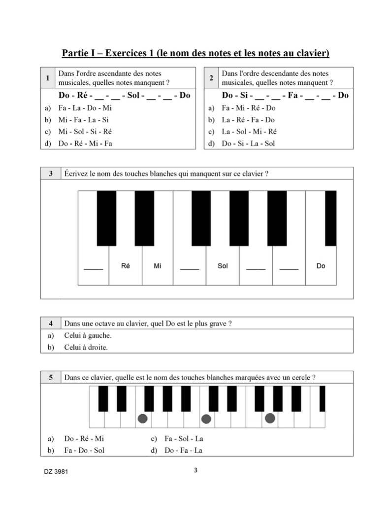 La Méthode Coe De Théorie Musicale, Partie 1